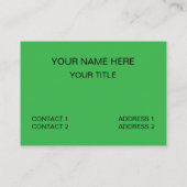 Muster für grüne Blätter Visitenkarte (Rückseite)