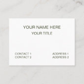 Muster für grüne Blätter Visitenkarte (Rückseite)