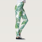 Muster für grüne exotische Blätter Leggings (Rechts)