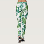 Muster für grüne exotische Blätter Leggings (Rückseite)