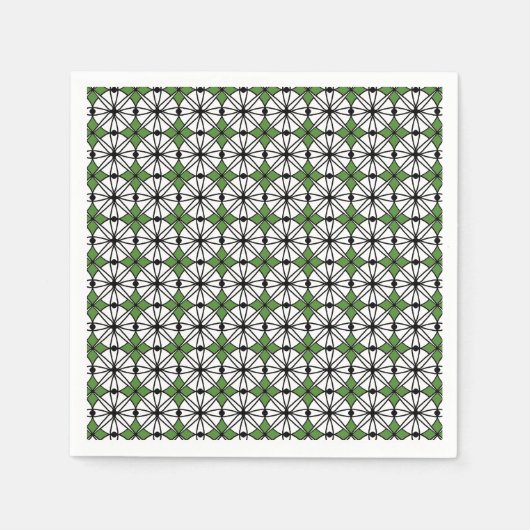 Muster für grüne Geometrie Serviette (Vorderseite)