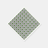 Muster für grüne Geometrie Serviette (Ecke)