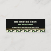 Muster für grüne Kreissäulen | Black Mini Biz Card Mini Visitenkarte (Rückseite)