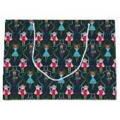 Muster für Grüne Nutcracker Große Geschenktüte (Vorderseite)