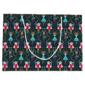 Muster für Grüne Nutcracker Große Geschenktüte (Rückseite)