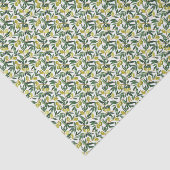 Muster für grüne Oliven und Verzweigungen in Aquar Seidenpapier (Ausschnitt)