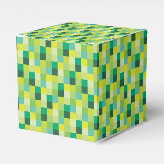 Muster für grüne Pixel Geschenkschachtel (Vorderseite)