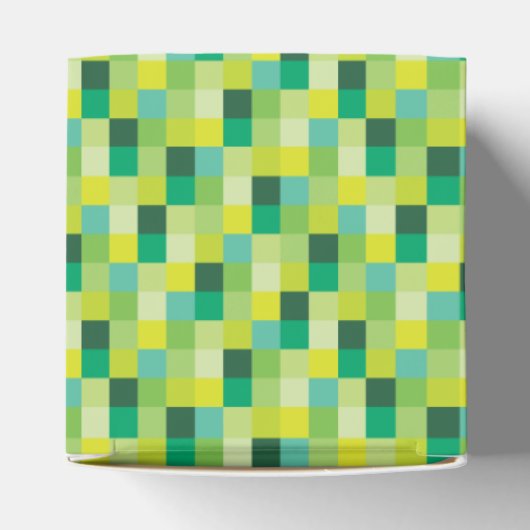 Muster für grüne Pixel Geschenkschachtel (Oben)