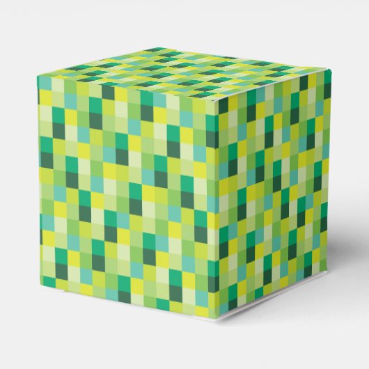Muster für grüne Pixel Geschenkschachtel (Rückseite)