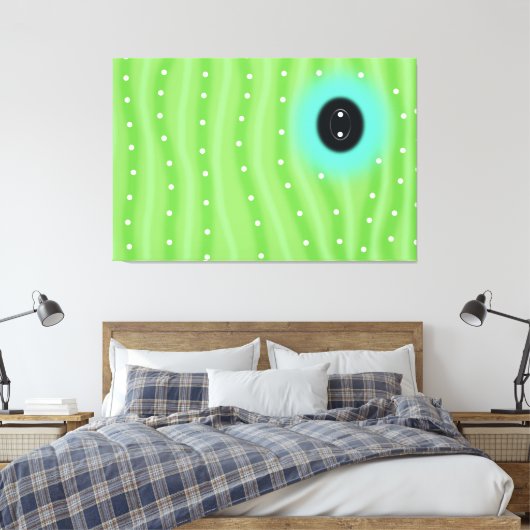 Muster für grüne Raupe Wrap Wall Leinwand (Insitu (Schlafzimmer))