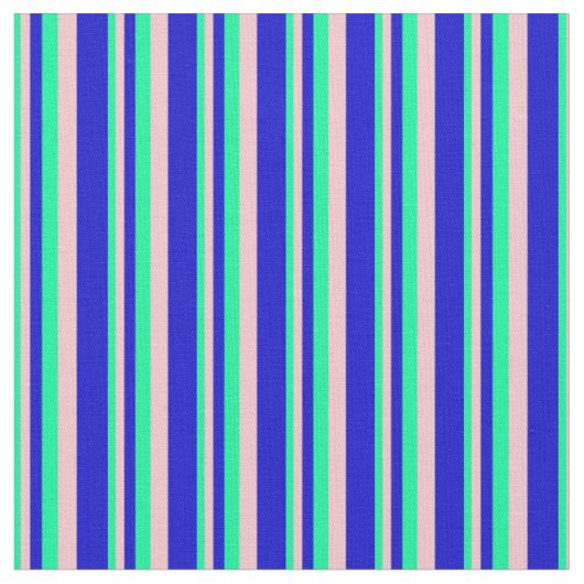 Muster für grüne, rosa und blaue Streifen Stoff (Nahaufnahme)