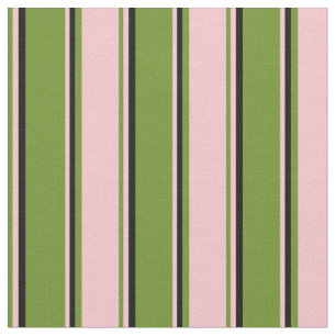 Muster für grüne, rosa und schwarze Streifen Stoff