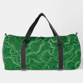 Muster für Grüne Topografie Duffle Bag (Rückseite)