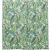 Muster für grüne tropische Blätter Duschvorhang (Vorderseite)