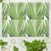 Muster für grüne tropische Blätter Geschirrtuch (Gefaltet)