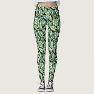 Muster für grüne tropische Blätter Leggings