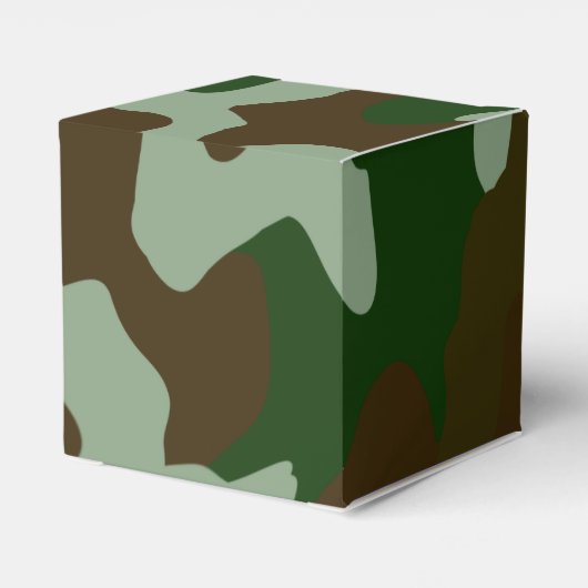 Muster für grüne und braune Camouflage Vollständig Geschenkschachtel (Rückseite)