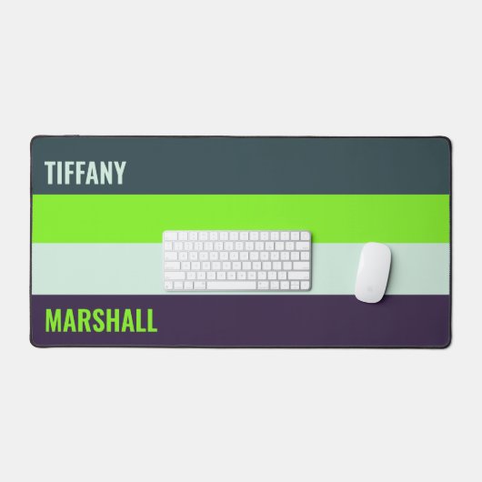 Muster für grüne und tiefe Pflaumen Name Schreibtischunterlage (Tastatur & Maus)