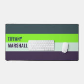 Muster für grüne und tiefe Pflaumen Schreibtischunterlage (Tastatur & Maus)