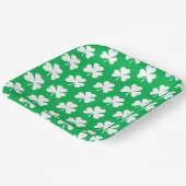 Muster für grüne und weiße Klee Pappteller (Gewinkelt)
