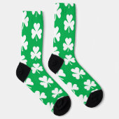 Muster für grüne und weiße Klee Socken (Rechts)