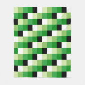 Muster für grüne und weiße Quadrate Fleecedecke (Vorderseite)
