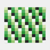 Muster für grüne und weiße Quadrate Fleecedecke (Vorderseite (Horizontal))
