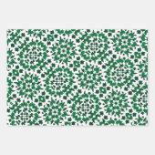 Muster für grüne und weiße Tile Geschenkpapier Set (Vorderseite)