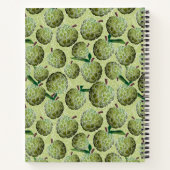 Muster für grüne Wasserfarben Zuckeräpfel Notizblock (Rückseite)