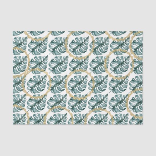Muster für grünes Leaf 11 Seidenpapier (Vorderseite)