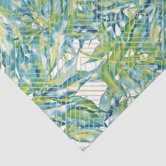 Muster für grünes Leaf 12 Seidenpapier (Ausschnitt)