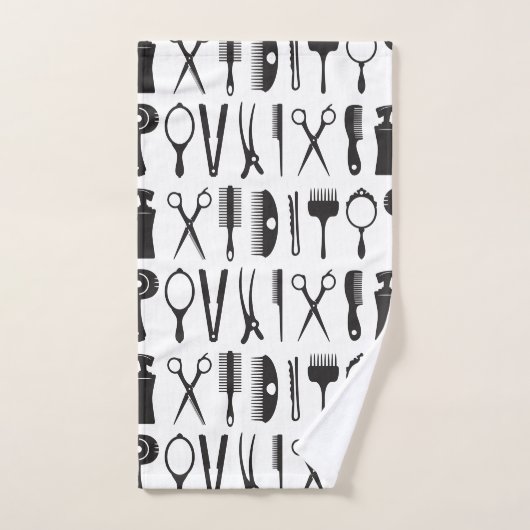 Muster für Haarstempel Badhandtuch Set (Handtuch)