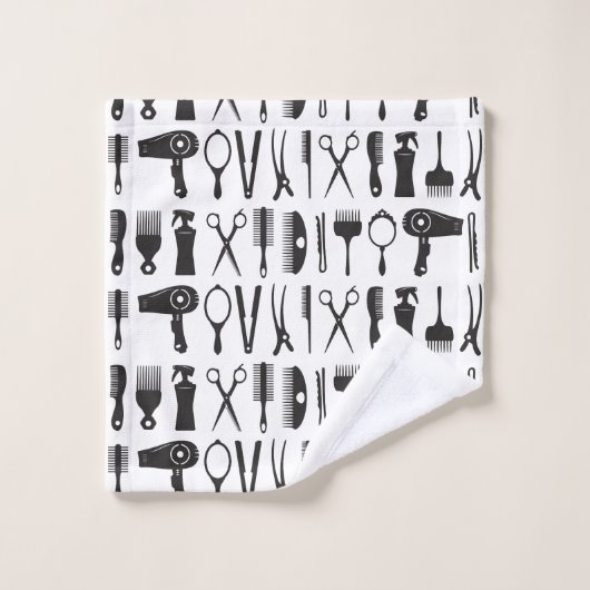 Muster für Haarstempel Badhandtuch Set (Waschlappen)