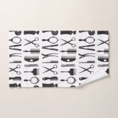 Muster für Haarstempel Badhandtuch Set (Handtuch)