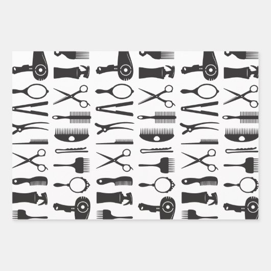 Muster für Haarstempel Geschenkpapier Set (Vorderseite 3)