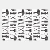 Muster für Haarstempel Geschenkpapier Set (Vorderseite 2)