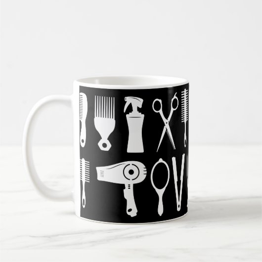 Muster für Haarstempel Kaffeetasse (Links)