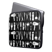 Muster für Haarstempel Laptopschutzhülle (Vorderseite Links)