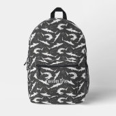 Muster für Haie und Haken Bedruckter Rucksack (Vorderseite)