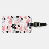 Muster für Handgezogene Herzen und Punkte ID471 Gepäckanhänger (Vorderseite horizontal)