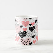 Muster für Handgezogene Herzen und Punkte ID471 Kaffeetasse (Mittel)