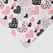 Muster für Handgezogene Herzen und Punkte ID471 Seidenpapier (Ausschnitt)
