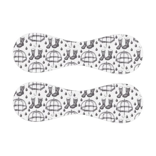 Muster für handgezogene Regenschirme und Regenstie Baseball (Paneele)