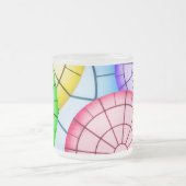 Muster für helle und farbige Abstrakte Kreise Mattglastasse (Mittel)