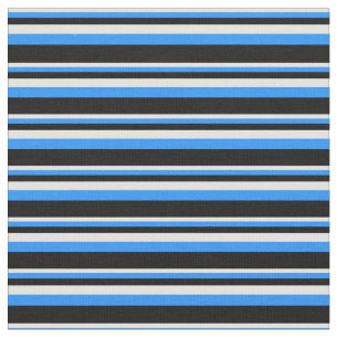 Muster für hellgelbe, blaue und schwarze Streifen/ Stoff