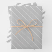 Muster für hellgraue und weiße Punkte Geschenkpapier Set (Beispiel)