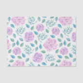 Muster für hellrosa und violette Blumen Seidenpapier (Vorderseite)