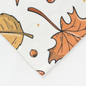 Muster für Herbst-Blätter und Acorns Fleecedecke (Ecke)