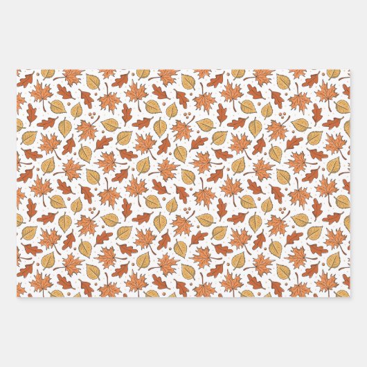 Muster für Herbst-Blätter und Acorns Geschenkpapier Set (Vorderseite 2)
