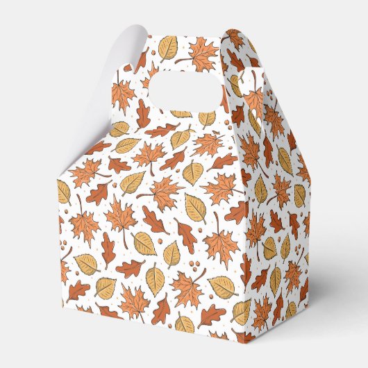 Muster für Herbst-Blätter und Acorns Geschenkschachtel (Vorderseite)